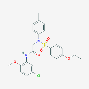 molecular formula C24H25ClN2O5S B404068 N-(5-chloro-2-methoxyphenyl)-2-{[(4-ethoxyphenyl)sulfonyl]-4-methylanilino}acetamide 