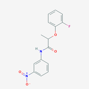 molecular formula C15H13FN2O4 B4040695 2-(2-氟苯氧基)-N-(3-硝基苯基)丙酰胺 