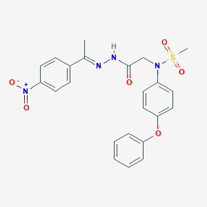 N-{2-[2-(1-{4-nitrophenyl}ethylidene)hydrazino]-2-oxoethyl}-N-(4-phenoxyphenyl)methanesulfonamide