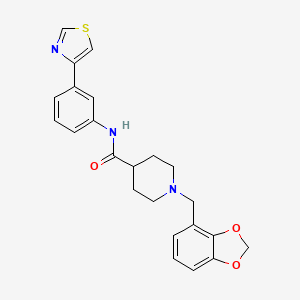 1-(1,3-benzodioxol-4-ylmethyl)-N-[3-(1,3-thiazol-4-yl)phenyl]-4-piperidinecarboxamide