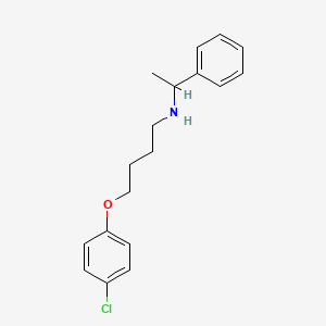 molecular formula C18H22ClNO B4040738 4-(4-氯苯氧基)-N-(1-苯乙基)-1-丁胺 