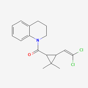 molecular formula C17H19Cl2NO B4040742 1-[3-(2,2-Dichloroethenyl)-2,2-dimethylcyclopropanecarbonyl]-1,2,3,4-tetrahydroquinoline 