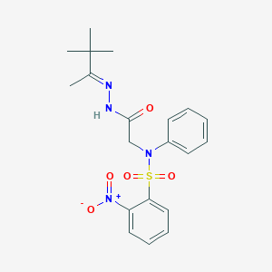 2-nitro-N-{2-oxo-2-[2-(1,2,2-trimethylpropylidene)hydrazino]ethyl}-N-phenylbenzenesulfonamide