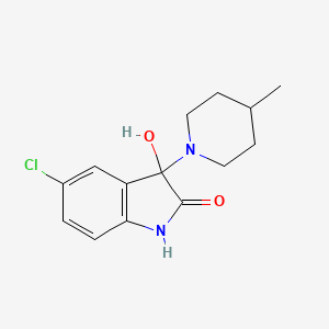 5-chloro-3-hydroxy-3-(4-methyl-1-piperidinyl)-1,3-dihydro-2H-indol-2-one