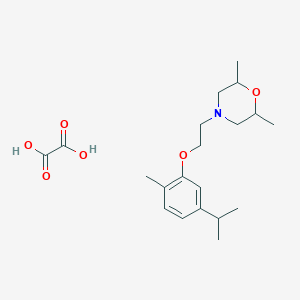 molecular formula C20H31NO6 B4040780 4-[2-(5-异丙基-2-甲基苯氧基)乙基]-2,6-二甲基吗啉草酸盐 