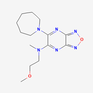 molecular formula C14H22N6O2 B4040795 6-(1-氮杂环戊基)-N-(2-甲氧基乙基)-N-甲基[1,2,5]恶二唑并[3,4-b]吡嗪-5-胺 