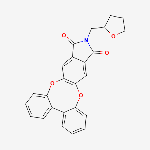 molecular formula C25H19NO5 B4040796 12-(四氢-2-呋喃基甲基)-11H-二苯并[5,6:7,8][1,4]二氧杂环辛[2,3-f]异吲哚-11,13(12H)-二酮 