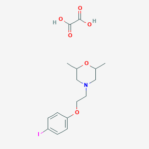 4-[2-(4-Iodophenoxy)ethyl]-2,6-dimethylmorpholine;oxalic acid