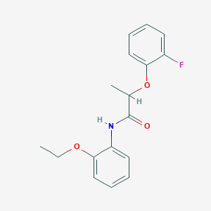 molecular formula C17H18FNO3 B4040811 N-(2-ethoxyphenyl)-2-(2-fluorophenoxy)propanamide 