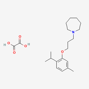 1-[3-(5-Methyl-2-propan-2-ylphenoxy)propyl]azepane;oxalic acid