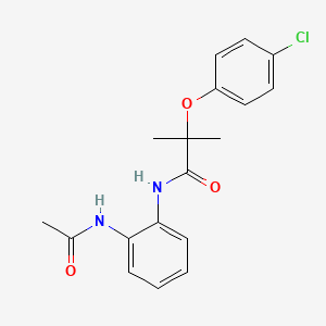 N-[2-(acetylamino)phenyl]-2-(4-chlorophenoxy)-2-methylpropanamide