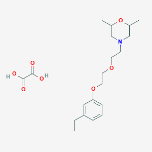 molecular formula C20H31NO7 B4040823 4-{2-[2-(3-乙基苯氧基)乙氧基]乙基}-2,6-二甲基吗啉草酸盐 