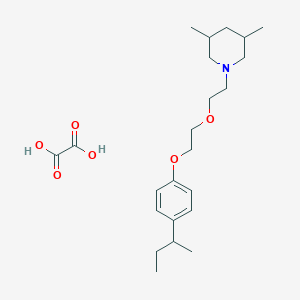 molecular formula C23H37NO6 B4040841 1-[2-[2-(4-Butan-2-ylphenoxy)ethoxy]ethyl]-3,5-dimethylpiperidine;oxalic acid 