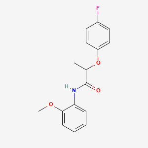 molecular formula C16H16FNO3 B4040855 2-(4-fluorophenoxy)-N-(2-methoxyphenyl)propanamide 