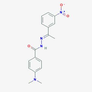 molecular formula C17H18N4O3 B404088 4-(dimethylamino)-N-[1-(3-nitrophenyl)ethylideneamino]benzamide 