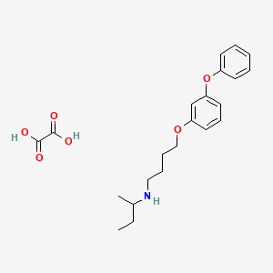 molecular formula C22H29NO6 B4040885 草酸N-(仲丁基)-4-(3-苯氧基苯氧基)-1-丁胺 