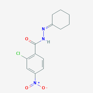 molecular formula C13H14ClN3O3 B404090 2-Chloro-N'-cyclohexylidene-4-nitrobenzohydrazide 