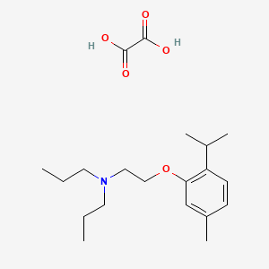 molecular formula C20H33NO5 B4040900 N-[2-(5-methyl-2-propan-2-ylphenoxy)ethyl]-N-propylpropan-1-amine;oxalic acid 