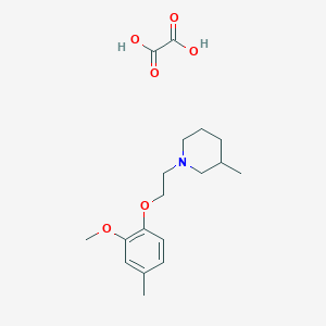 molecular formula C18H27NO6 B4040914 1-[2-(2-Methoxy-4-methylphenoxy)ethyl]-3-methylpiperidine;oxalic acid 