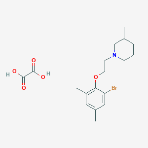 molecular formula C18H26BrNO5 B4040923 1-[2-(2-Bromo-4,6-dimethylphenoxy)ethyl]-3-methylpiperidine;oxalic acid 