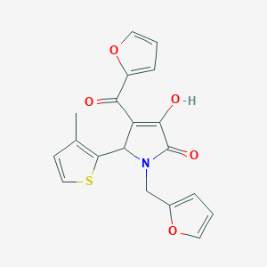 4-(2-furoyl)-1-(2-furylmethyl)-3-hydroxy-5-(3-methyl-2-thienyl)-1,5-dihydro-2H-pyrrol-2-one