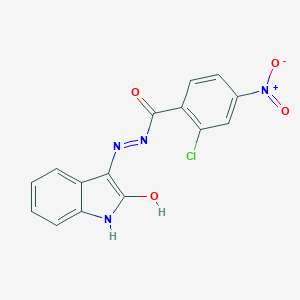 2-Chloro-4-nitro-benzoic acid (2-oxo-1,2-dihydro-indol-3-ylidene)-hydrazide