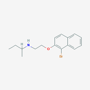 molecular formula C16H20BrNO B4040941 N-[2-(1-bromonaphthalen-2-yl)oxyethyl]butan-2-amine 