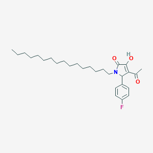 molecular formula C28H42FNO3 B404099 4-acetyl-5-(4-fluorophenyl)-1-hexadecyl-3-hydroxy-1,5-dihydro-2H-pyrrol-2-one CAS No. 312533-07-6