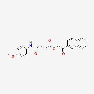 molecular formula C23H21NO5 B4040996 2-(2-naphthyl)-2-oxoethyl 4-[(4-methoxyphenyl)amino]-4-oxobutanoate 