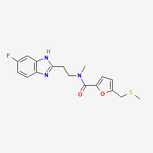 N-[2-(5-fluoro-1H-benzimidazol-2-yl)ethyl]-N-methyl-5-[(methylthio)methyl]-2-furamide