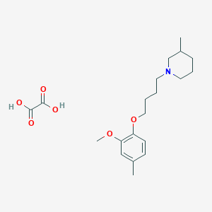 molecular formula C20H31NO6 B4041043 1-[4-(2-Methoxy-4-methylphenoxy)butyl]-3-methylpiperidine;oxalic acid 