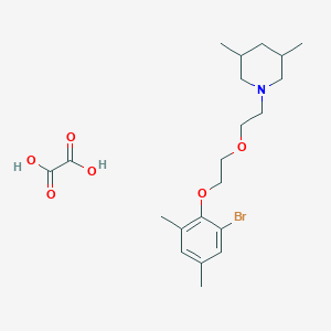 1-[2-[2-(2-Bromo-4,6-dimethylphenoxy)ethoxy]ethyl]-3,5-dimethylpiperidine;oxalic acid