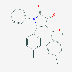 molecular formula C25H21NO3 B404106 3-hydroxy-4-(4-methylbenzoyl)-5-(4-methylphenyl)-1-phenyl-1,5-dihydro-2H-pyrrol-2-one 