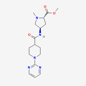 methyl (2S,4R)-1-methyl-4-{[(1-pyrimidin-2-ylpiperidin-4-yl)carbonyl]amino}pyrrolidine-2-carboxylate