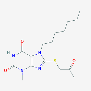7-Heptyl-3-methyl-8-(2-oxo-propylsulfanyl)-3,7-dihydro-purine-2,6-dione