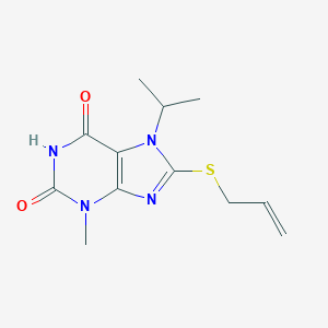 3-Methyl-7-propan-2-yl-8-prop-2-enylsulfanylpurine-2,6-dione