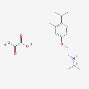 molecular formula C18H29NO5 B4041101 N-[2-(4-异丙基-3-甲基苯氧基)乙基]-2-丁胺草酸盐 