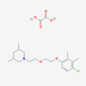 molecular formula C21H32ClNO6 B4041103 1-[2-[2-(4-Chloro-2,3-dimethylphenoxy)ethoxy]ethyl]-3,5-dimethylpiperidine;oxalic acid 