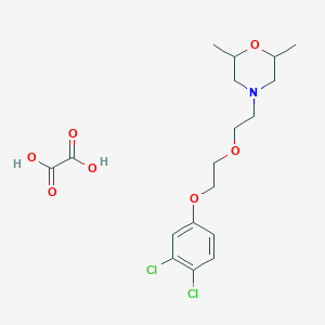 molecular formula C18H25Cl2NO7 B4041109 4-[2-[2-(3,4-Dichlorophenoxy)ethoxy]ethyl]-2,6-dimethylmorpholine;oxalic acid 