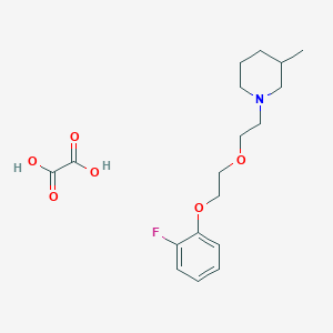 1-[2-[2-(2-Fluorophenoxy)ethoxy]ethyl]-3-methylpiperidine;oxalic acid