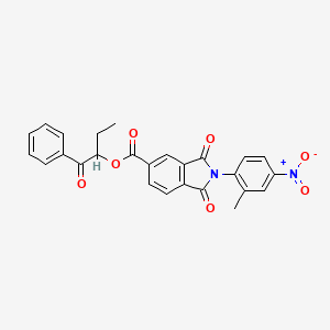 (1-Oxo-1-phenylbutan-2-yl) 2-(2-methyl-4-nitrophenyl)-1,3-dioxoisoindole-5-carboxylate