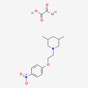 3,5-Dimethyl-1-[2-(4-nitrophenoxy)ethyl]piperidine;oxalic acid