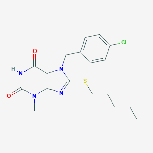 7-(4-chlorobenzyl)-3-methyl-8-(pentylsulfanyl)-3,7-dihydro-1H-purine-2,6-dione