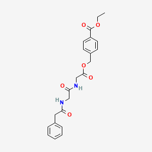 molecular formula C22H24N2O6 B4041144 ETHYL 4-({[2-({2-[(2-PHENYLACETYL)AMINO]ACETYL}AMINO)ACETYL]OXY}METHYL)BENZOATE 