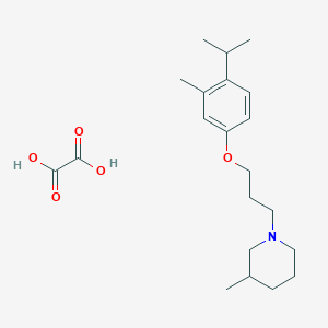 molecular formula C21H33NO5 B4041147 1-[3-(4-异丙基-3-甲基苯氧基)丙基]-3-甲基哌啶草酸盐 