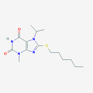 8-Hexylsulfanyl-3-methyl-7-propan-2-ylpurine-2,6-dione