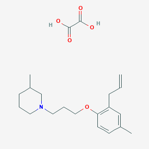 molecular formula C21H31NO5 B4041179 3-Methyl-1-[3-(4-methyl-2-prop-2-enylphenoxy)propyl]piperidine;oxalic acid 