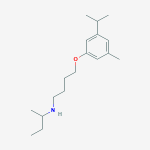 molecular formula C18H31NO B4041183 N-(sec-butyl)-4-(3-isopropyl-5-methylphenoxy)-1-butanamine 