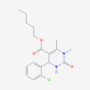 Pentyl 4-(2-chlorophenyl)-1,6-dimethyl-2-oxo-1,2,3,4-tetrahydropyrimidine-5-carboxylate