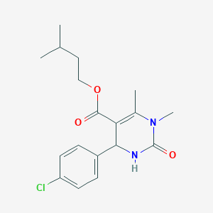 Isopentyl 4-(4-chlorophenyl)-1,6-dimethyl-2-oxo-1,2,3,4-tetrahydro-5-pyrimidinecarboxylate